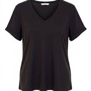 Amazon Essentials Black Short Sleeve V-Neck Tee - Size 2XL